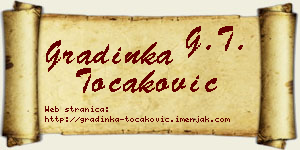 Gradinka Točaković vizit kartica